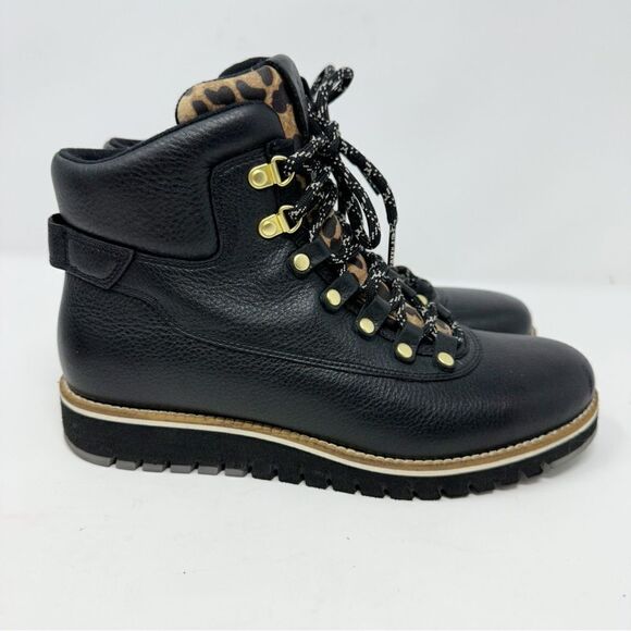 Cole Haan ZEROGRAND Explore Getaway Hiker Boot Black Leopard Print Size 8.5 - Picture 3 of 15